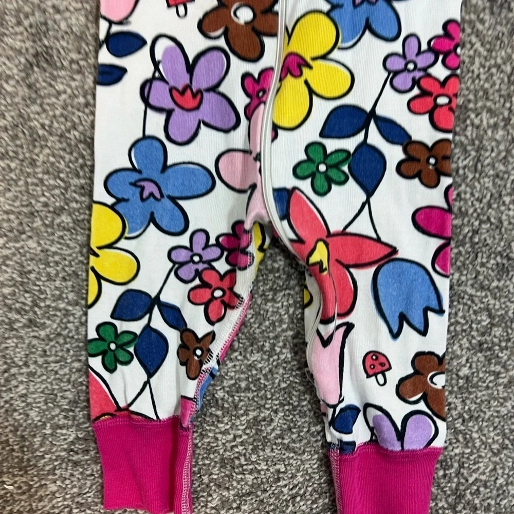 Hanna Andersson Floral Kids One Piece pajamas 6-12 months